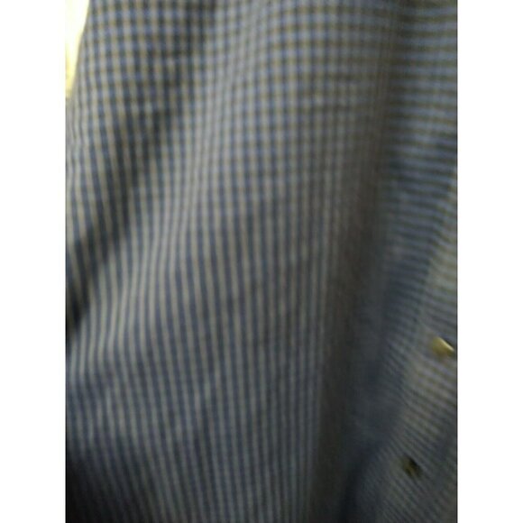 Van Huesen Blue Grey Checkered Long Sleeve Flex Slim Shirt. Size XXL - Picture 6 of 12